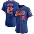 New York Mets #12 Francisco Lindor Alternate Elite Player Jersey - Royal Stitched Baseball Jersey