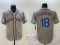 New York Mets #18 Darryl Strawberry Grey 2025 Spring Training Cool Base Stitched Baseball Jersey