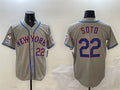New York Mets #22 Juan Soto Grey 2025 Spring Training Alternate Limited Stitched Baseball Jersey