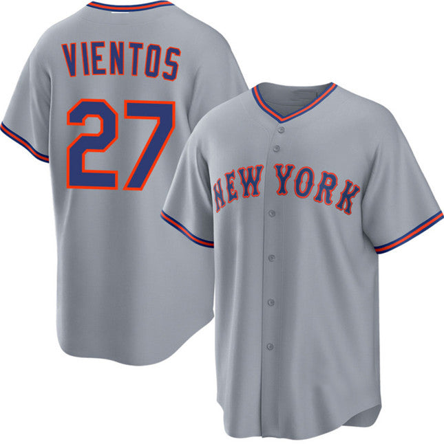 New York Mets #27 Mark Vientos Gray 2025 Limited Stitched Baseball Jersey