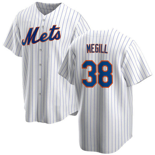 New York Mets #38 Tylor Megill White Cool Base Stitched Baseball Jersey