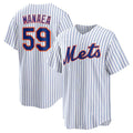 New York Mets #59 Sean Manaea Home Replica Jersey - White Stitched Baseball Jersey