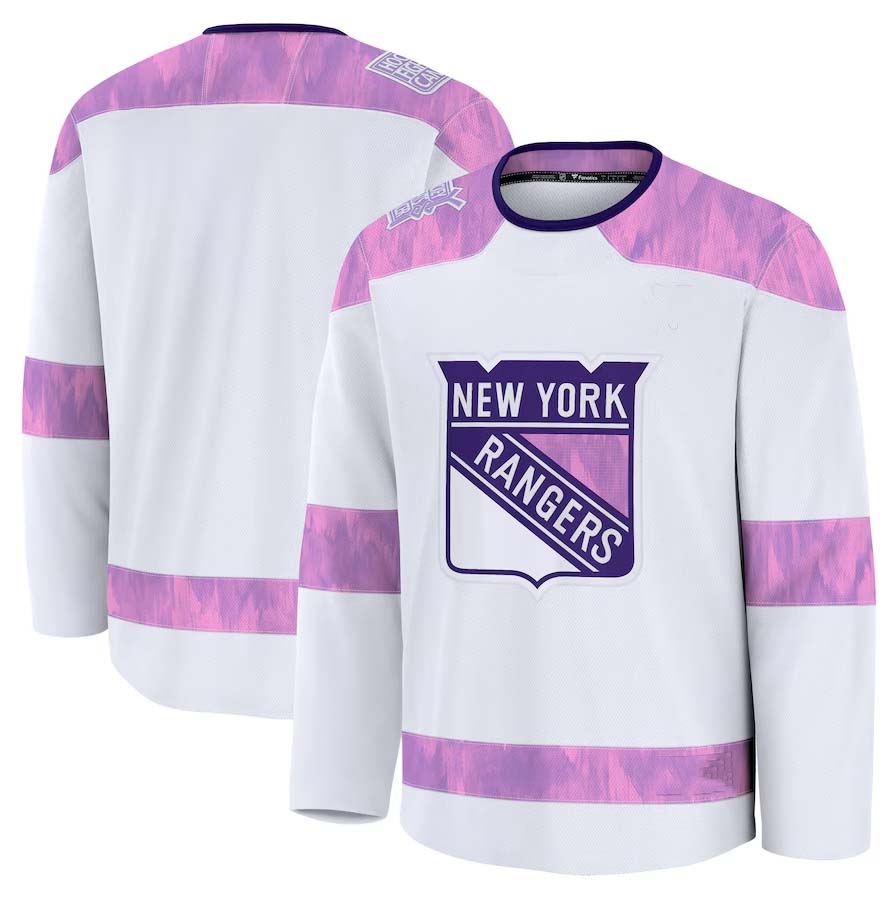NY.Rangers Supporters 2024 Hockey Fights Cancer Practice Jersey - White Stitched American Hockey Jerseys