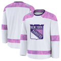 NY.Rangers Supporters 2024 Hockey Fights Cancer Practice Jersey - White Stitched American Hockey Jerseys