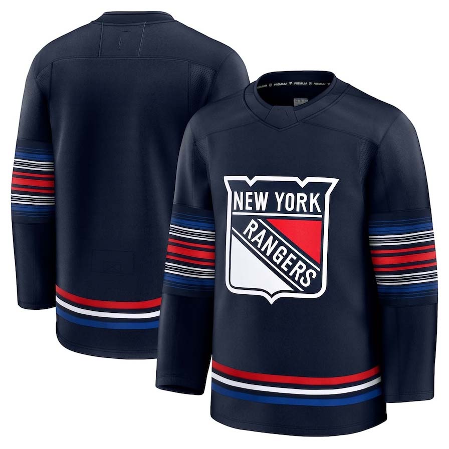 NY.Rangers Supporters Alternate Premium Jersey - Navy Stitched American Hockey Jerseys
