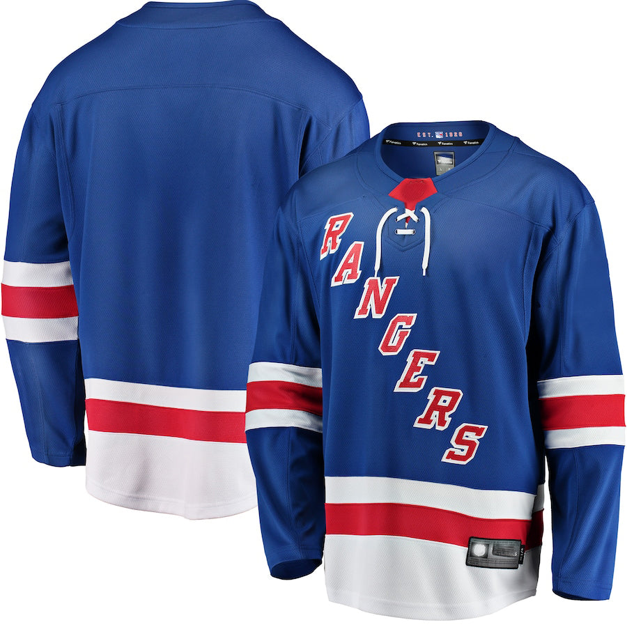 NY.Rangers Supporters Branded Breakaway Home Jerse Blue Stitched American Hockey Jerseys
