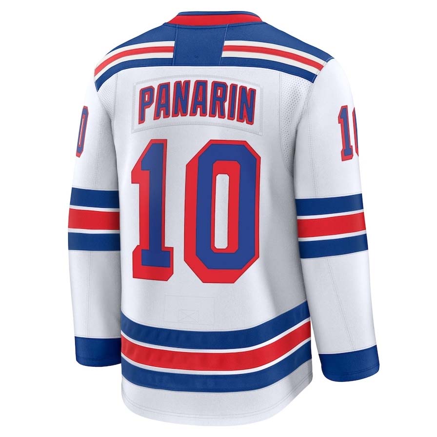 NY.Rangers #10 Artemi Panarin Supporters Away Premium Jersey - White Stitched American Hockey Jerseys