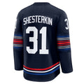 NY.Rangers #31 Igor Shesterkin Supporters Alternate Premium Jersey - Navy Stitched American Hockey Jerseys