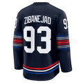 NY.Rangers #93 Mika Zibanejad Supporters Alternate Premium Jersey - Navy Stitched American Hockey Jerseys