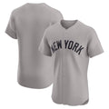New York Yankees Road Elite Jersey - Gray Stitched Baseball Jersey