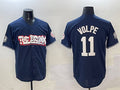 New York Yankees #11 Anthony Volpe Navy Bronx Graffiti Vapor Limited Stitched Baseball Jersey