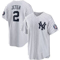 New York Yankees #2 Derek Jeter 2020 Hall of Fame Induction Home Replica Player Name Jersey - White/Navy Stitched Baseball Jersey