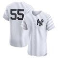 New York Yankees #55 Carlos Rodon Home Elite Player Jersey - White Stitched Baseball Jersey