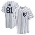 New York Yankees #81 Luis Gil Home Replica Jersey - White Stitched Baseball Jersey