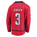 W.Capitals #3 Nick Jensen Supporters Branded Replica Player Jersey Red Stitched American Hockey Jerseys