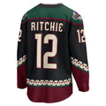 A.Coyotes #12 Nick Ritchie Supporters Branded Home Breakaway Player Jersey Black Stitched American Hockey Jerseys