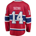 M.Canadiens #14 Nick Suzuki Supporters Branded Home Premier Breakaway Player Jersey Jersey  Red Stitched American Hockey Jerseys