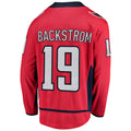 W.Capitals #19 Nicklas Backstrom Supporters Branded Breakaway Player Jersey Red Stitched American Hockey Jerseys