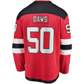 NJ.Devils #50 Nico Daws Fanatics Branded Home Breakaway Player Jersey Red Stitched American Hockey Jerseys