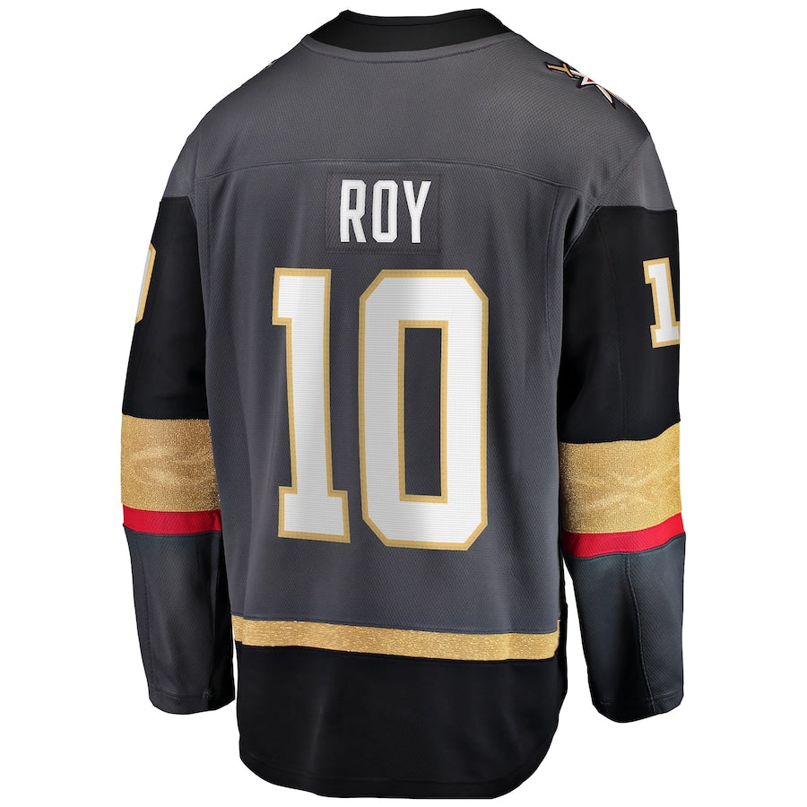 V.Golden Knights #10 Nicolas Roy Supporters Branded Home Breakaway Player Jersey Gray Hockey Jerseys