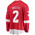 D.Red Wings #2 Olli Maatta Supporters Branded Home Breakaway Player Jersey Red Stitched American Hockey Jerseys