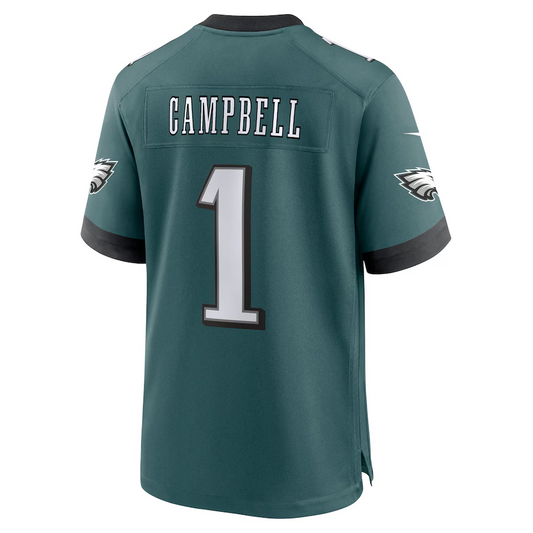 P.Eagles #1 Jihaad Campbell Green 2025 Draft First Round Pick Game American Football Jerseys
