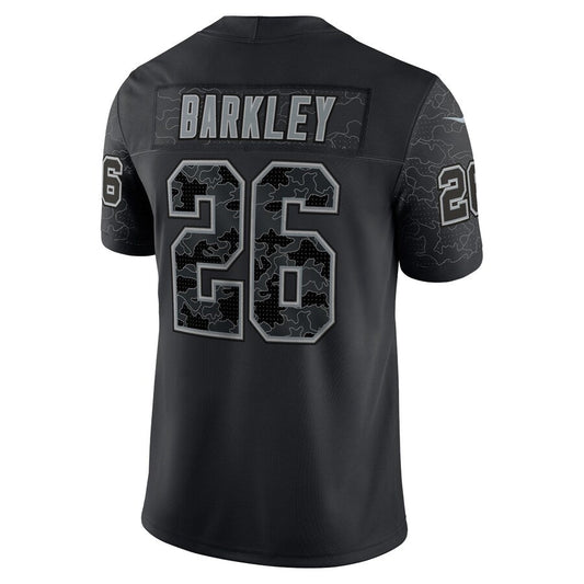 P.Eagles #26 Saquon Barkley Black REFLECTIVE Limited Jerseys