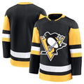P.Penguins Fanatics Home Premium Jersey - Black Stitched American Hockey Jerseys
