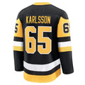 P.Penguins #65 Erik Karlsson Fanatics Home Premium Jersey - Black Stitched American Hockey Jerseys