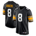 P.Steelers #8 Aaron Rodgers Player Black Home Limited Football Jerseys