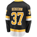 B.Bruins #37 Patrice Bergeron Supporters Branded Captain Alternate Premier Breakaway Player Jersey Black Stitched American Hockey Jerseys