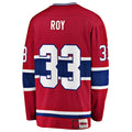 M.Canadiens #33 Patrick Roy Supporters Branded Premier Breakaway Retired Player Jersey Red Stitched American Hockey Jerseys