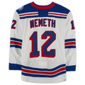 NY.Rangers #12 Patrik Nemeth Supporters Authentic Game-Used White Stitched American Hockey Jerseys