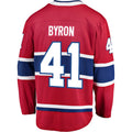 M.Canadiens #41 Paul Byron Supporters Branded Breakaway Player Jersey  Red Stitched American Hockey Jerseys