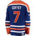 E.Oilers #7 Paul Coffey Supporters Branded Premier Breakaway Retired Player Jersey  Blue Stitched American Hockey Jerseys