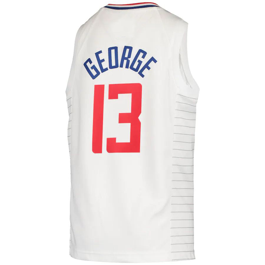 LA.Clippers #13 Paul George 2020-21 Swingman Jersey Association Edition White Stitched American Basketball Jersey