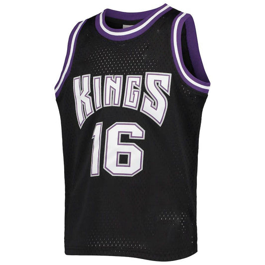 S.Kings #16 Peja Stojakovic Mitchell & Ness  Hardwood Classics Swingman Jersey Black Stitched American Basketball Jersey