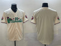 Philadelphia Phillies Blank Cream Phanatic Limited Stitched Baseball Jersey