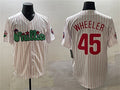 Philadelphia Phillies #45 Zack Wheeler White Phanatic Cool Base Stitched Baseball Jersey