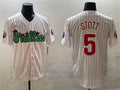 Philadelphia Phillies #5 Bryson Stott White Phanatic Cool Base Stitched Baseball Jersey