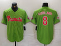 Philadelphia Phillies #8 Nick Castellanos Green With Patch Stitched Cool Base Baseball Jersey