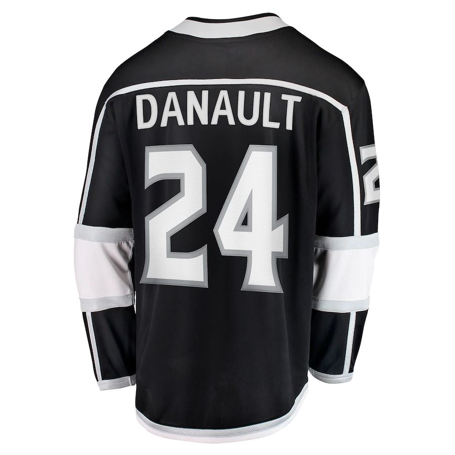 LA.Kings #24 Phillip Danault Supporters Branded Home Breakaway Player Jersey  Black Stitched American Hockey Jerseys