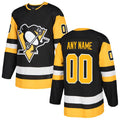 Custom P.Penguins Authentic Jersey Black Stitched American Hockey Jerseys