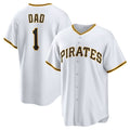 Pittsburgh Pirates #1 Dad Home Replica Jersey - White Stitched Baseball Jersey
