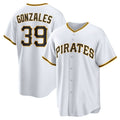 Pittsburgh Pirates #39 Nick Gonzales Home Replica Jersey - White Stitched Baseball Jersey