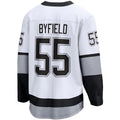 LA.Kings #55 Quinton Byfield Supporters Branded Alternate Premier Breakaway Player Jersey White Stitched American Hockey Jerseys