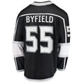 LA.Kings #55 Quinton Byfield Supporters Branded Home Team Breakaway Player Jersey Black Stitched American Hockey Jerseys