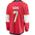 F.Panthers #7 Radko Gudas Supporters Branded Home Breakaway Jersey Red Stitched American Hockey Jerseys