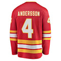 C.Flames #4 Rasmus Andersson Supporters Branded Home Team Breakaway Player Jersey Red Stitched American Hockey Jerseys