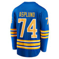 B.Sabres #74 Rasmus Asplund Supporters Branded Home Breakaway Player Jersey Royal Stitched American Hockey Jerseys